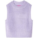 Gilet pull - over tricot� pour enfants lilas clair 104