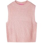 Gilet pull - over tricot pour enfants rose clair 128