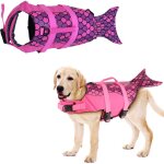 Gilet de sauvetage sir�ne pour chien, gilet de sauvetage ripstop pour chien avec poign�e de sauvetage ...