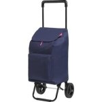 Gimi argo chariot de courses pliable bleu robuste