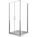 Giorgy - douche de 6 mm avec un paroi fixe laterale et porte type saloon (receveur non inclu) ? 67, 5 ...