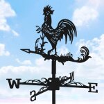 Girouette en acier inoxydable - girouette en métal - indicateur de direction du vent - pour toit extérieur, ... Girouette en acier inoxydable - girouette en métal - indicateur de direction du vent - pour toit extérieur, ...
