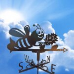 Girouette bee girouette rétro scène de ferme girouette outils de mesure patio cour décoration Girouette bee girouette rétro scène de ferme girouette outils de mesure patio cour décoration
