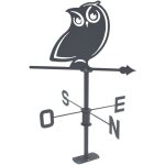 Girouette hibou 45x72. 5cm anthracite - louis moulin