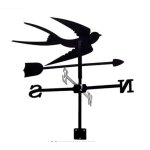 Girouette hirondelle, girouette de dcoration, kit d'indicateurs de direction du vent extrieur jardin ...
