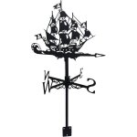 Girouette de jardin, girouette dans le jardin et l'ext�rieur, bateau pirate, girouette � voile