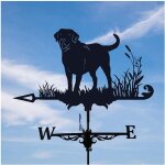 Girouette en métal vintage noir avec indicateur de direction du vent pour extérieur, jardin, toit(chien) ... Girouette en métal vintage noir avec indicateur de direction du vent pour extérieur, jardin, toit(chien) ...