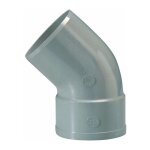 Raccord pvc gris coudé 45° - ø 50 mm - simple emboîture girpi Raccord pvc gris coudé 45° - ø 50 mm - simple emboîture girpi