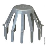 Girpi - crapaudine gris pvc d. 80mm