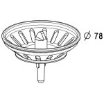 Girpi panier pour bonde d'vier en inox diam. 80 mm