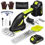Taille - haie et tondeuse à gazon électriques sans fil 2 en 1 sans balais 21v avec 2 batteries de 2000 ... Taille - haie et tondeuse à gazon électriques sans fil 2 en 1 sans balais 21v avec 2 batteries de 2000 ...