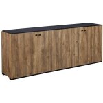 Gless - buffet 4 portes aspect bois finition denver fa�on lambris