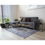 Lisa design - glina - table basse - m�tal et verre - 70 cm - dor�