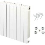 Global radiatori - radiateur aluminium vertical h. 59 x 56 cm vip 500 deville 875 w