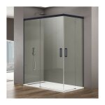 Gme - paroi de douche d'angle basic black mesure 1: 65 - 70 / mesure 2: 65 - 70