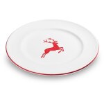 Gmundner keramik - rubinroter hirsch assiette plate gourmet ( 27cm)