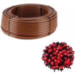 Gncgarden - drip pipe, 16 mm x 100 m, couleur marron + 100 goutteurs r�glables 0 � 70 litres / heure. ...