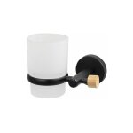 Gobelet � fixer acier & bambou iana noir mat msv