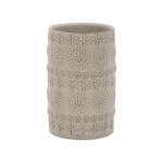 Gobelet porcelaine relief beige spirella