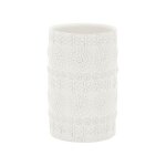 Gobelet porcelaine relief blanc spirella