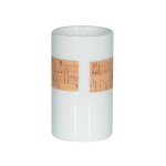 Gobelet porcelaine tube nature blanc & beige spirella
