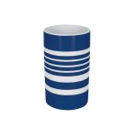 Gobelet porcelaine tube - stripes bleu spirella