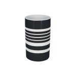 Gobelet porcelaine tube - stripes noir et blanc spirella