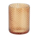 Gobelet rond verre motifs points - fumee tendance