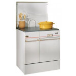 Godin - 240162000810 - cuisini�re bois arp�ge 75cm 10kw buches 50cm blanc dessus 240162blancpoli