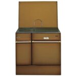 Godin - 240163000873 - cuisini�re bois arp�ge 85cm 10, 5kw buches 50cm brun fonce 240163brunfoncepoli ...