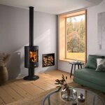 Godin - 388145000053 - pole  bois mazamet peint anthracite 388145anth