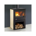Godin - poêle à bois chinon anthracite - sable 8, 5 kw Godin - poêle à bois chinon anthracite - sable 8, 5 kw