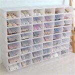 Gojoy - lot de 24 boite de rangement chaussures en plastique transparent avec couvercle, bote  chaussures ...