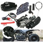 49 cc moteur 2 temps pull start moteur, mini moteur avec r�servoir � essence, cha�ne engine motor kit ...