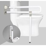 Blanc poignée de support pliable barre d'appui pour toilette de salle de bain Blanc poignée de support pliable barre d'appui pour toilette de salle de bain