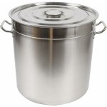 Marmite à soupe en acier inoxydable 50l grande marmite avec couvercle compatible cuisinière à gaz passe ... Marmite à soupe en acier inoxydable 50l grande marmite avec couvercle compatible cuisinière à gaz passe ...