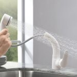Robinet de cuisine extensible avec douchette - robinet d'évier de cuisine pivotant à 360° - robinet de ... Robinet de cuisine extensible avec douchette - robinet d'évier de cuisine pivotant à 360° - robinet de ...