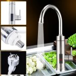 Robinet d'eau chaude instantane  360 - en acier inoxydable - chauffage instantan - 3000 w led lectrique ...