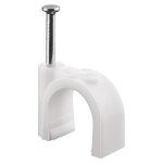 Attache - fils 14 mm, blanc, fixation pour cbles de diamtre infrieur ou gal  14 mm. diamtre 14 ...