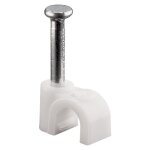 Attache - fils 4 mm, blanc, fixation pour cbles de diamtre infrieur ou gal  4 mm. diamtre 4 mm