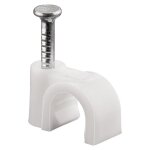 Attache - fils 6 mm, blanc, fixation pour cbles de diamtre infrieur ou gal  6 mm. diamtre 6 mm