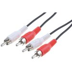 C�ble de connexion st�r�o 2x rca, 2 connecteurs cinch (audio � gauche / droite) 2 connecteurs cinch (audio ...
