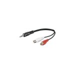 Goobay - adaptateur de cble audio 3, 5 mm, mle vers femelle rca stro, connecteur jack 3, 5 mm (3 ...