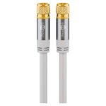 Cble d'antenne satellite (135 db), 4x blind, plaqu or, fiche f fiche f. longueur de cble 5 m