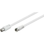 Câble d'antenne tv homme à homme 2, 5mts blanc Câble d'antenne tv homme à homme 2, 5mts blanc