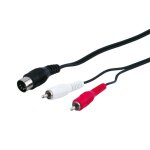 Cable din 5pin male vers double rca male - 1. 5m