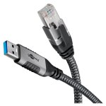 Goobay - cble ethernet usb - a 3. 0 vers rj45, 2 m, connecte un routeur, modem ou switch rseau au port ...