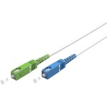 Goobay - cble  fibre optique (ftth), singlemode (os2) white, blanc (simplex), 2 m, fibre optique, connecteur ...