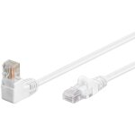 Goobay - cat 5e cble patch 1x 90 coud, u / utp, blanc, 5 m, conducteur en aluminium plaqu cuivre ...