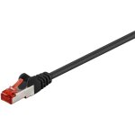 Goobay - cat 6 cble patch, s / ftp (pimf), noir, 10 m, conducteur en cuivre (cu), gaine de cble sans ...